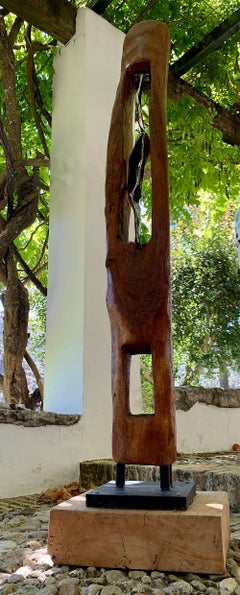 Sculpture Wood Cast Aluminium Abstract "Skytree" Out and Indoor