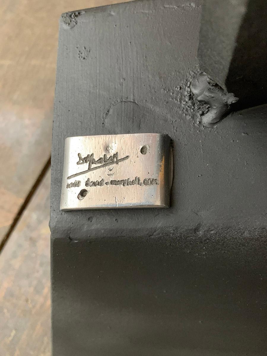 Schädel Abstrakt Groß Outdoor  Skulptur „ Unicornio“ aus Aluminiumguss und Stahlguss im Angebot 1