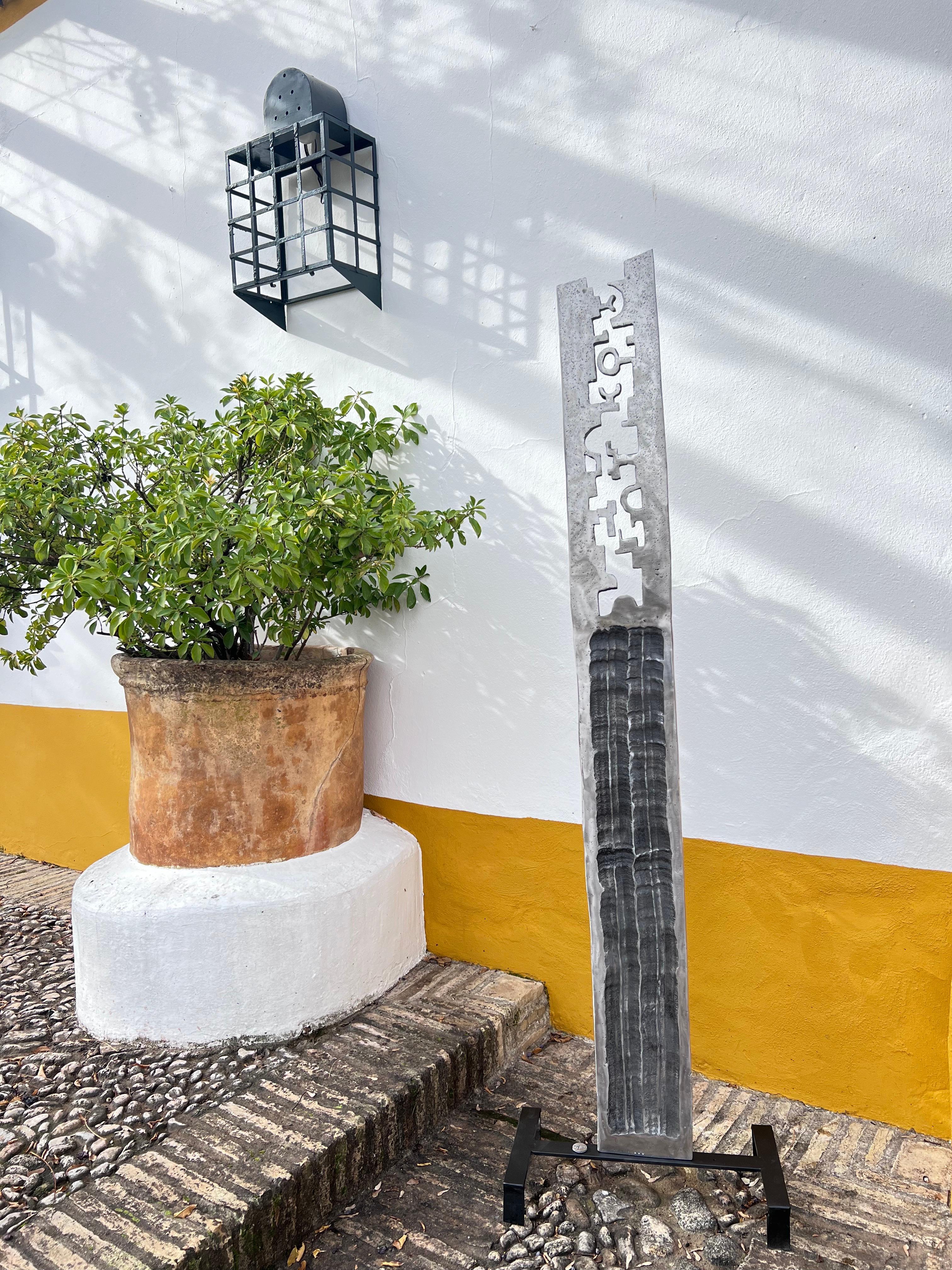 Abstrakter Garten oder Garten „Tephra“  Indoor-Skulptur aus Aluminiumguss, Stahlguss  – Sculpture von David Marshall