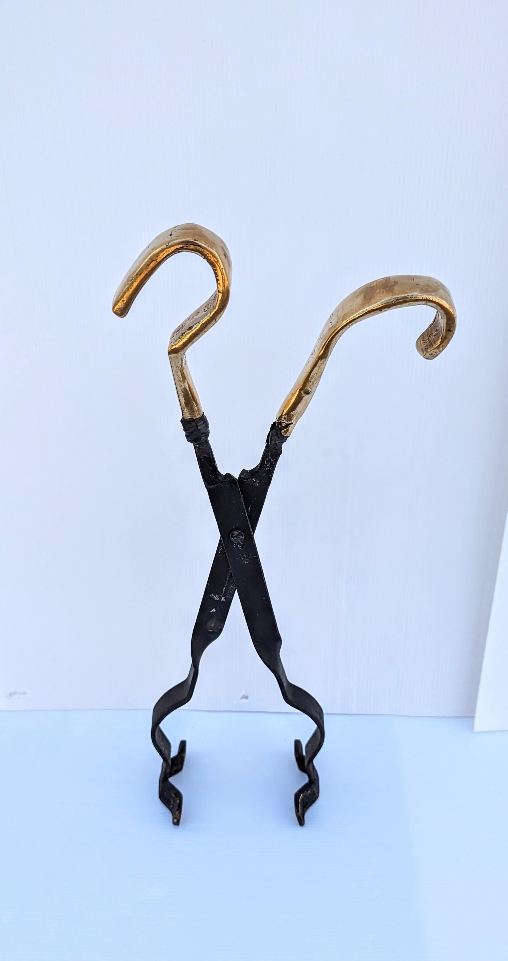 David Marshall Set of Brutalist Fireplace Tools and Firewood Holder, Spain 1970s For Sale 10