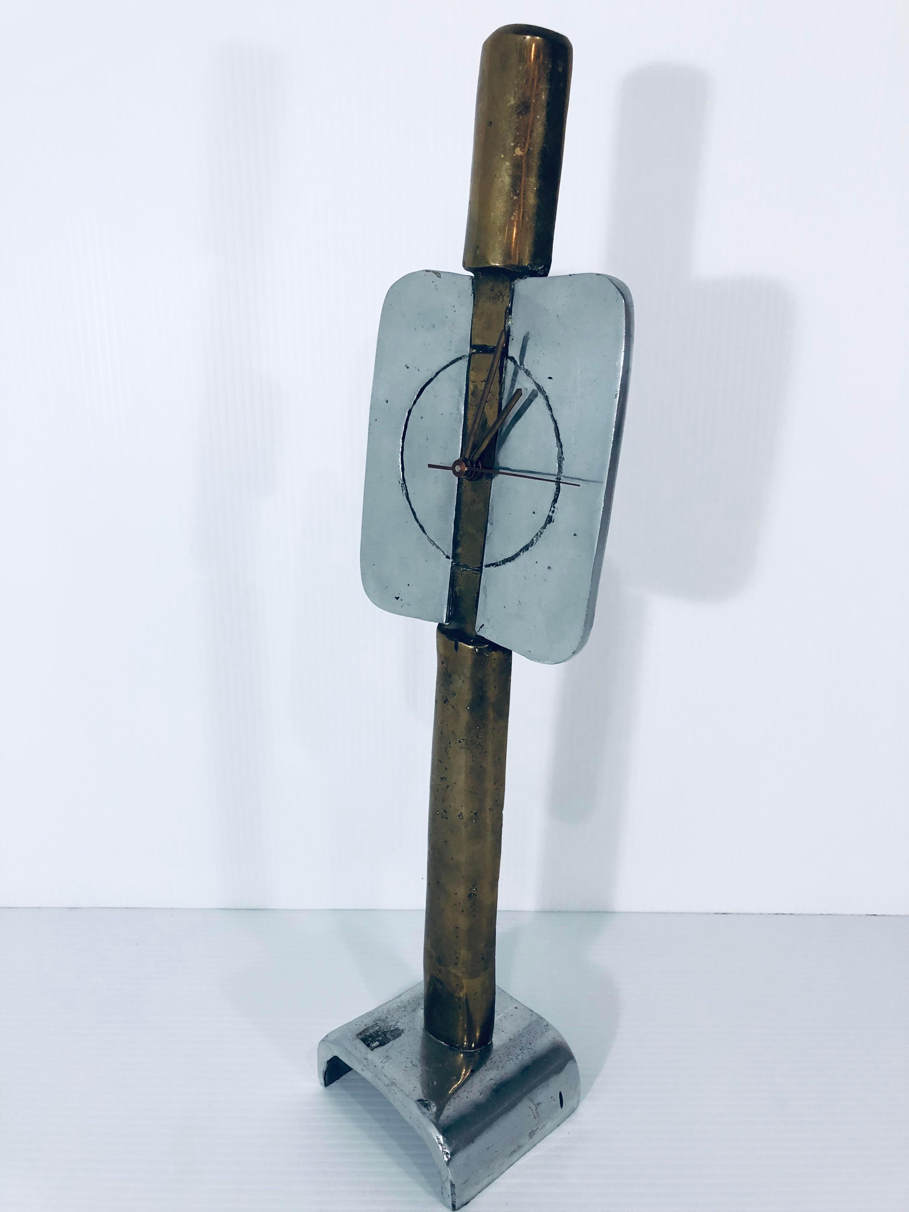 Organic Modern David Marshall Signed Sculptural Clock For Sale