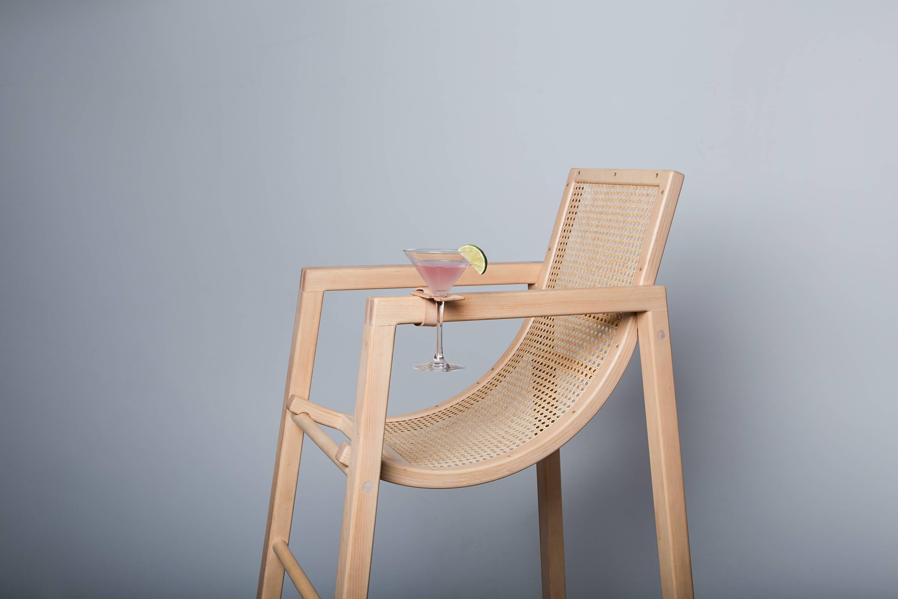 David Mazel Tov Silla Salvavidas, Asientos Artesanales de Arce Inspiración Costera Posmoderno en venta