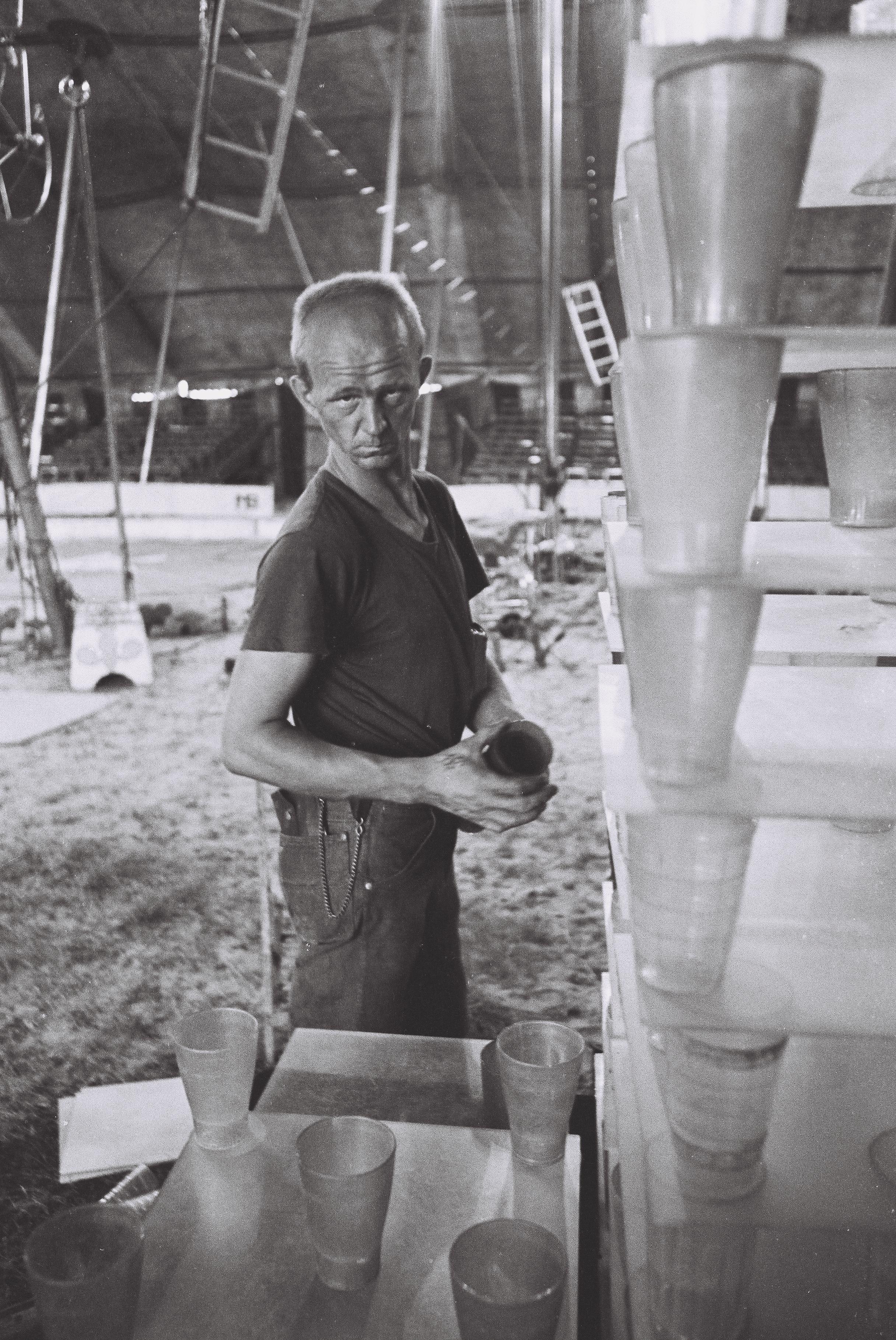 David McCabe Black and White Photograph - The Mills Brother Circus, Martha's Vineyard