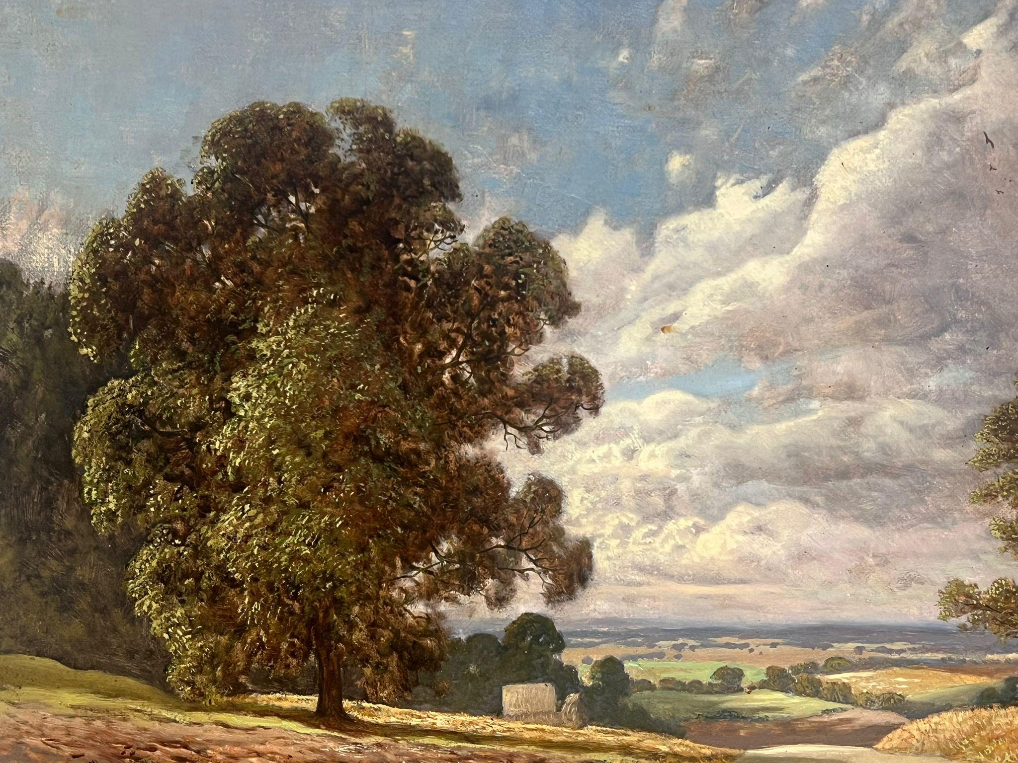 Arundel Sussex English Country Landscape Signed Large Oil Painting in Gilt Frame 2