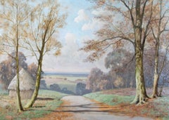 David Mead (1906-1986) - Mid 20th Century Oil, Autumn On The English Plains