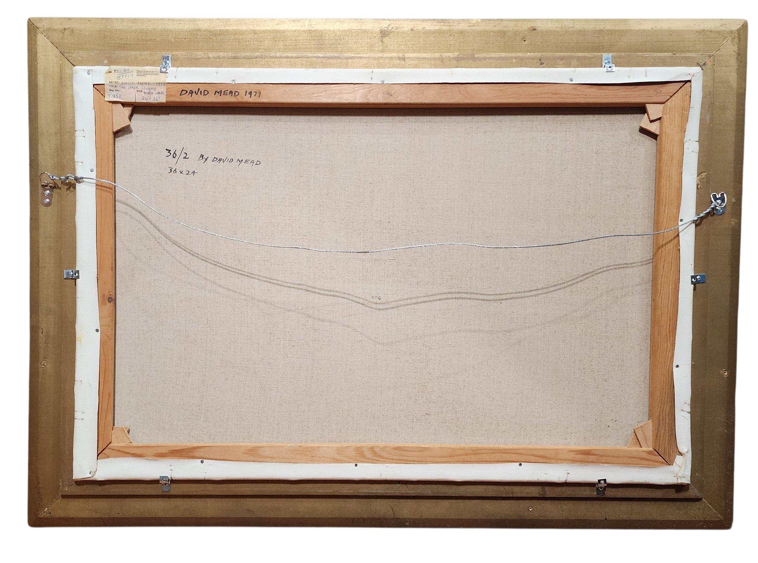 Der Obere Llugwy, Nordwales, Britische Landschaft (Braun), Landscape Painting, von David Mead