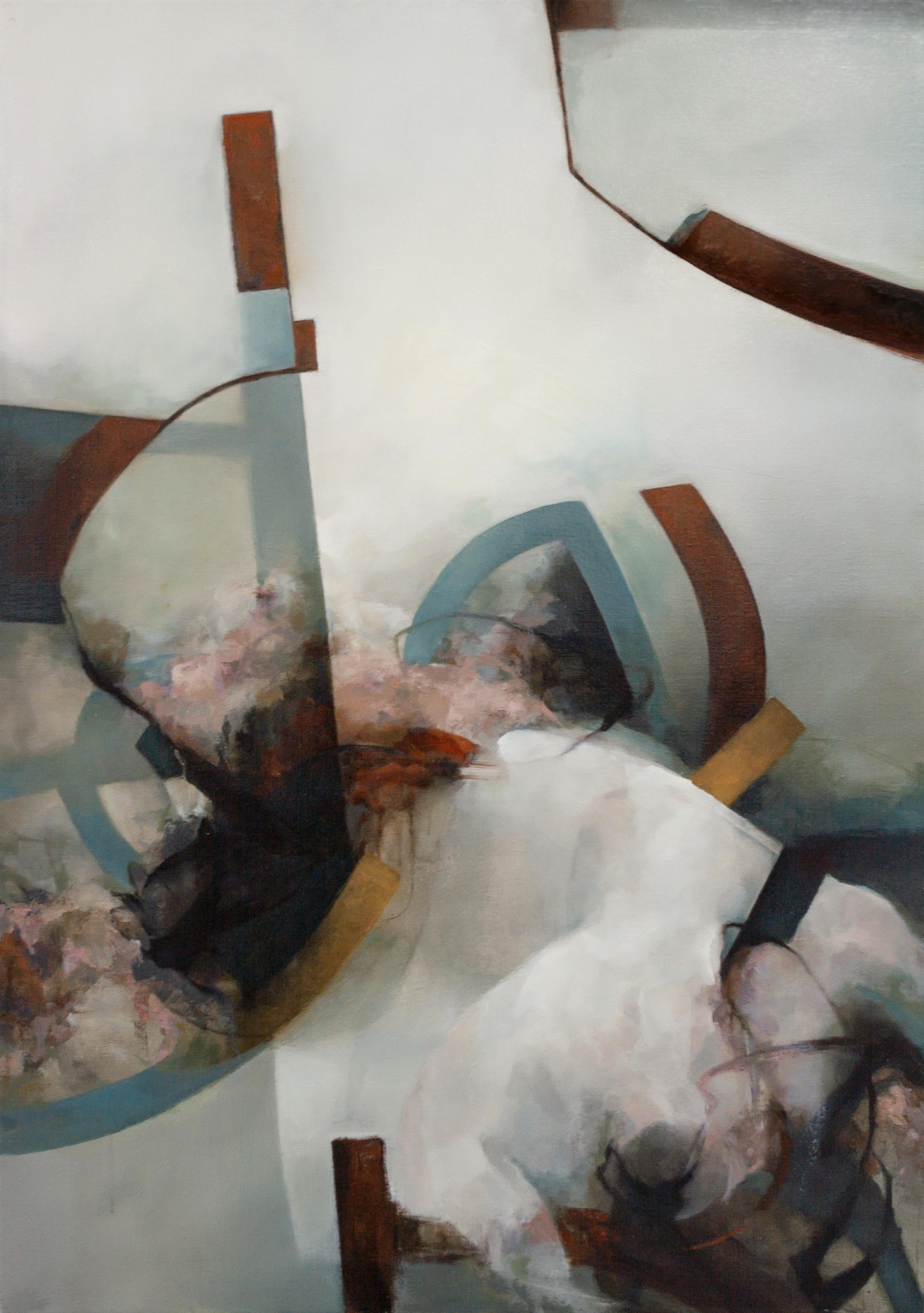 Abstract Oil on Linen Canvas: 'Corrida'