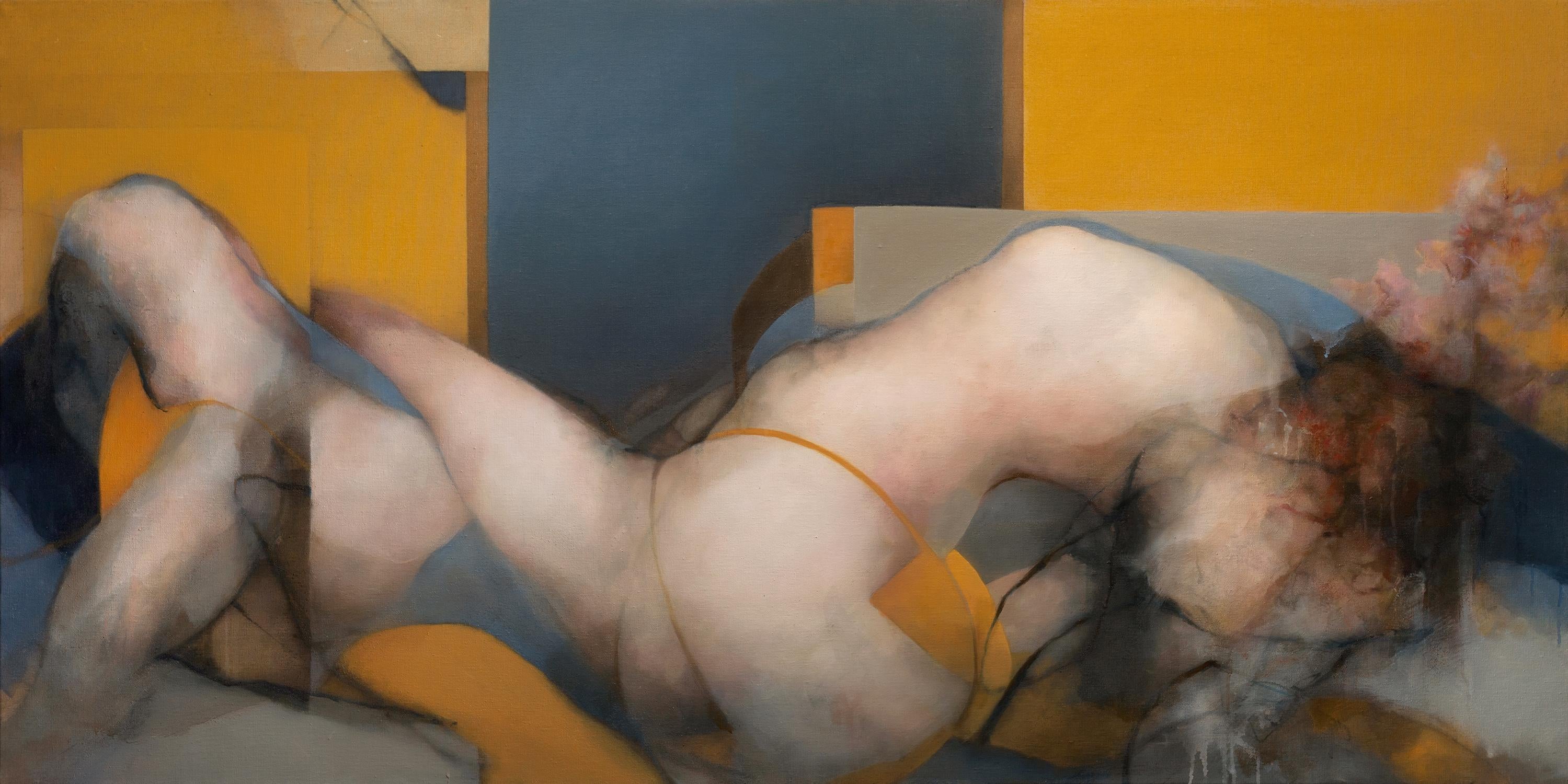 Diptych, Oil on Linen: 'Némésis' - Contemporary Painting by David Mellen