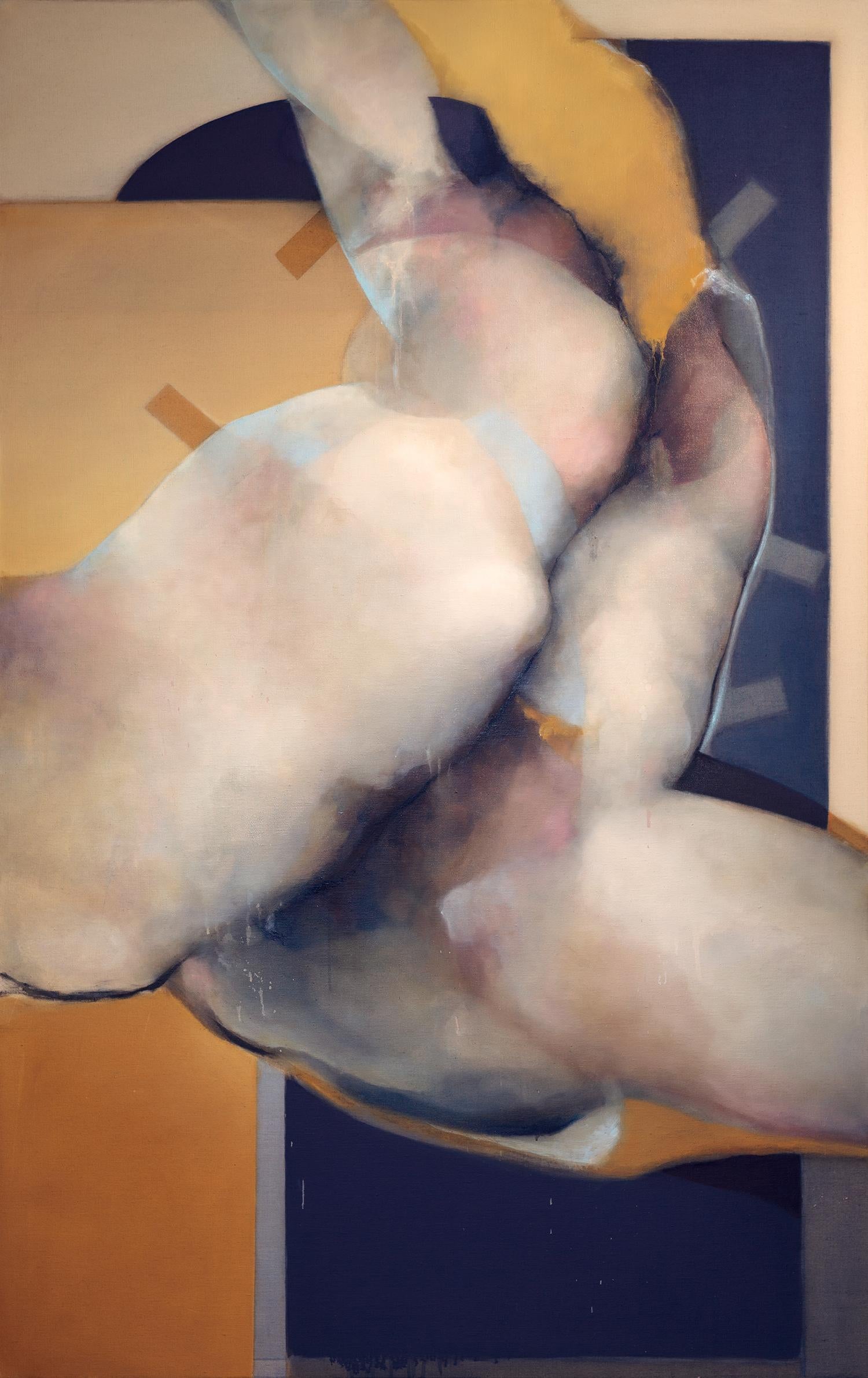 David Mellen Abstract Painting - Oil on Linen: 'Seaside'