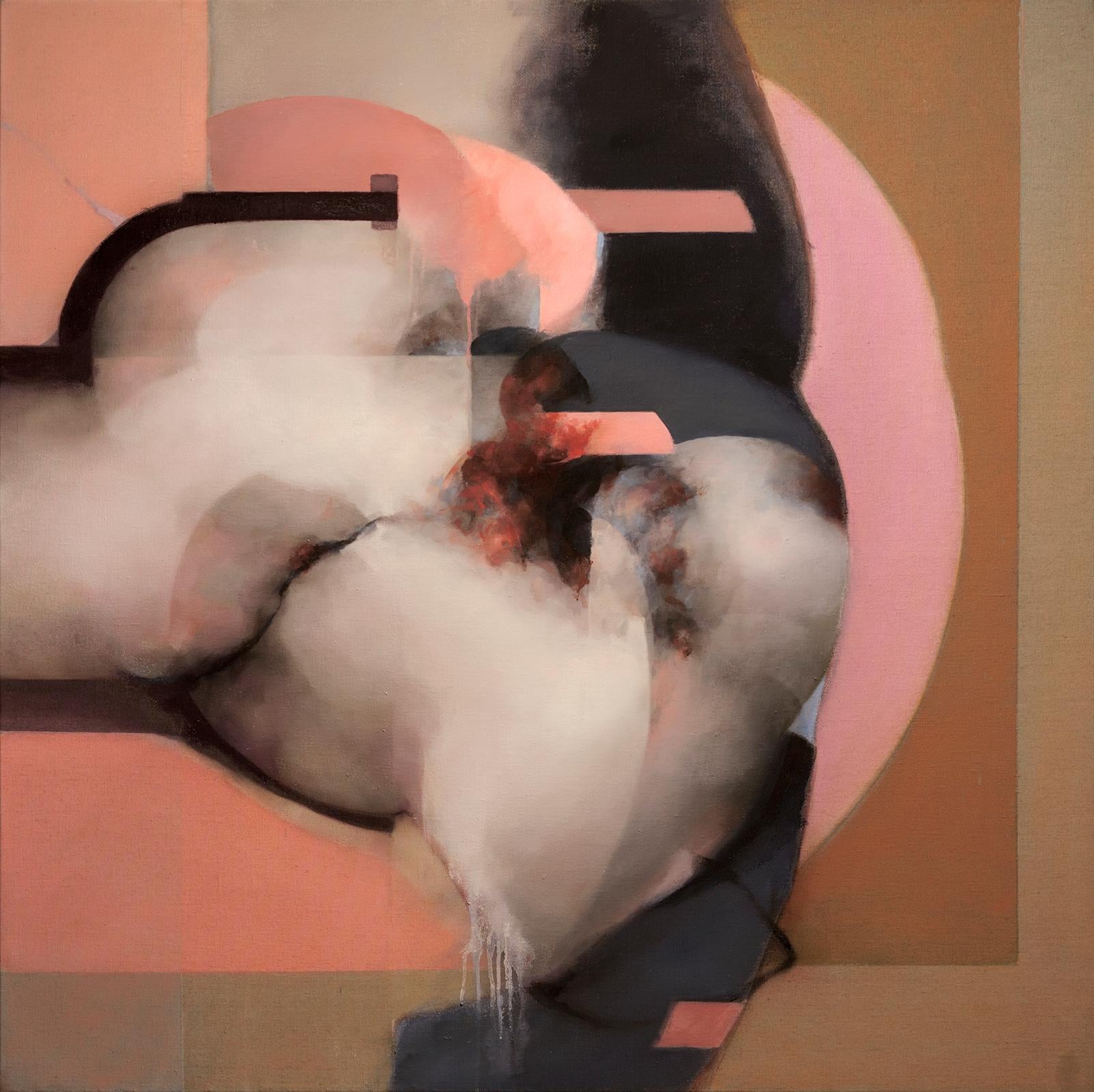 Abstract Painting di David Mellen - Pittura a olio su lino: "Taime