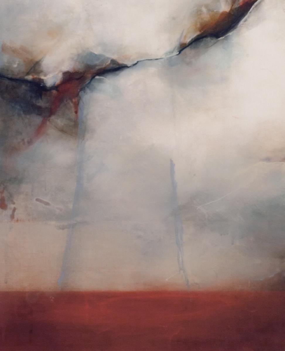 Pittura astratta con pigmenti su tela; 