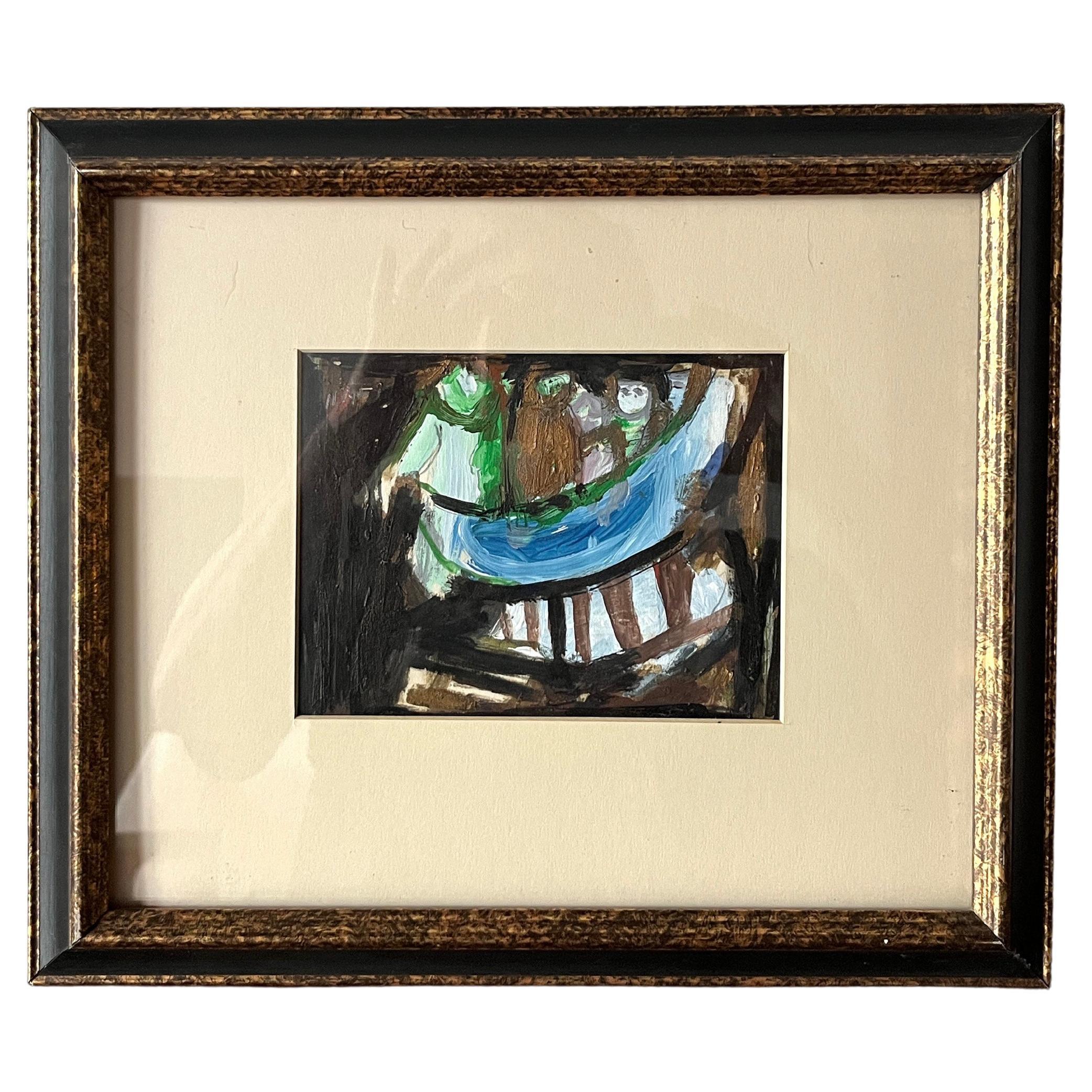 David Meshulam Framed Work on Paper