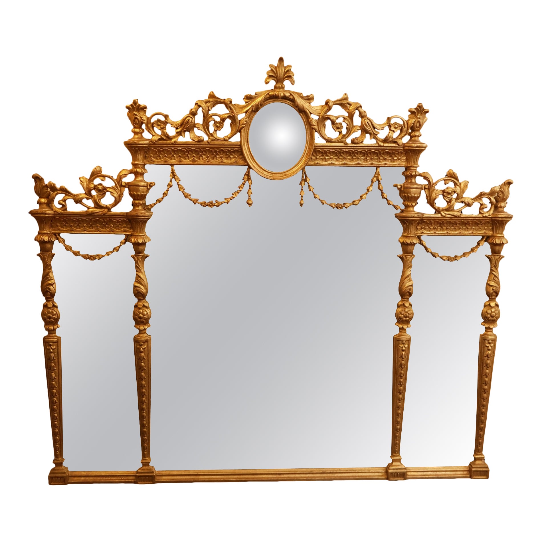 David Michael Espejo dorado estilo Adam de 50 x 46 hecho en Italia en venta