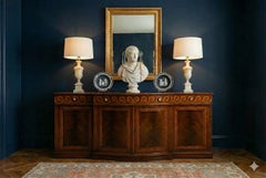 David Michael Italian Neo-Classical Style Credenza Cabinet W/ Rosewood Inlay