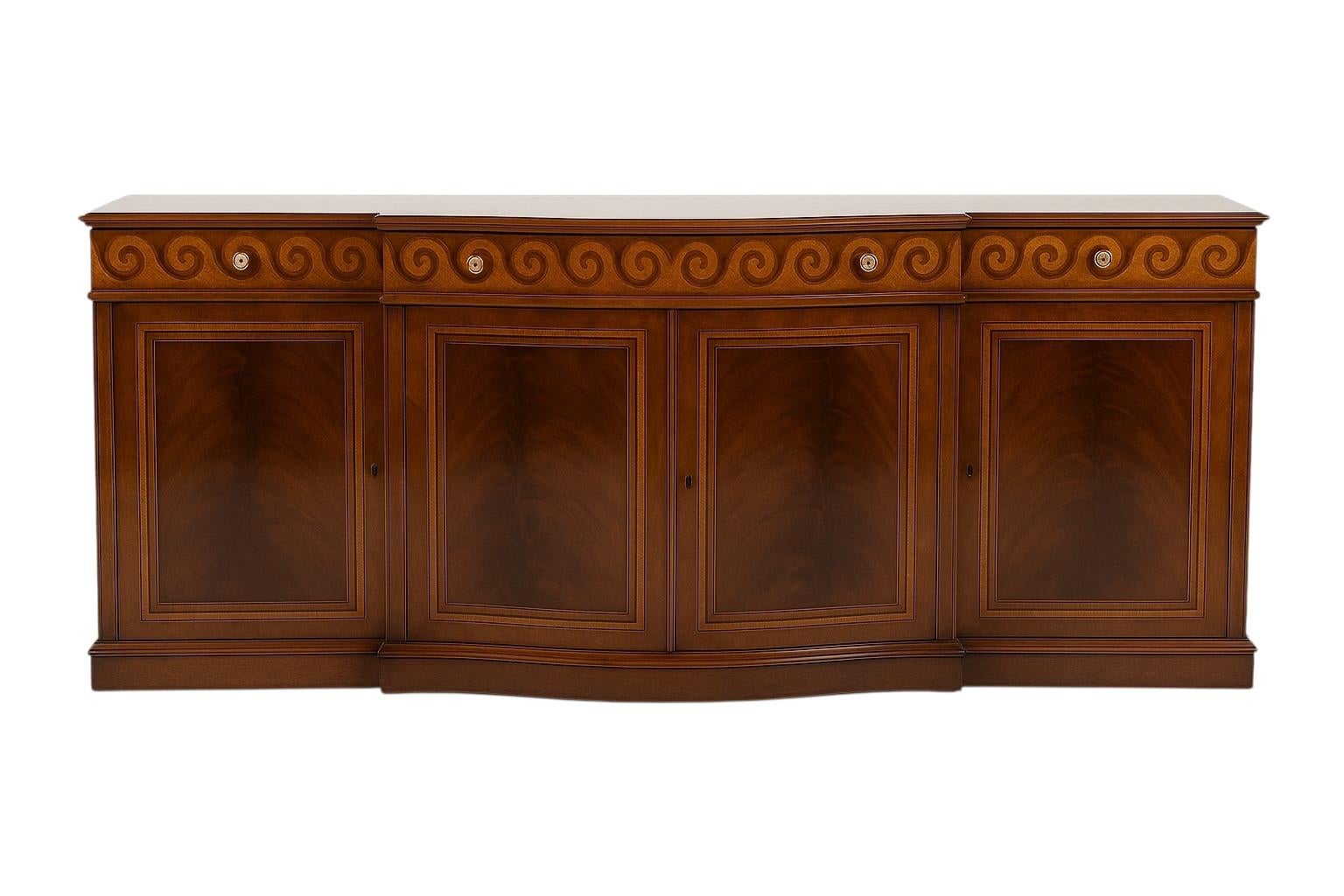 David Michael Italienisch Neo-Klassischen Stil Credenza Cabinet W / Palisander Inlay (Neoklassisch) im Angebot