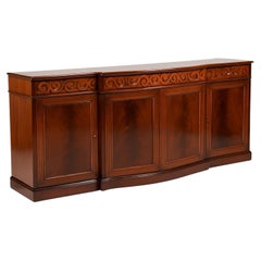 David Michael Italian Neo-Classical Style Credenza Cabinet W/ Rosewood Inlay
