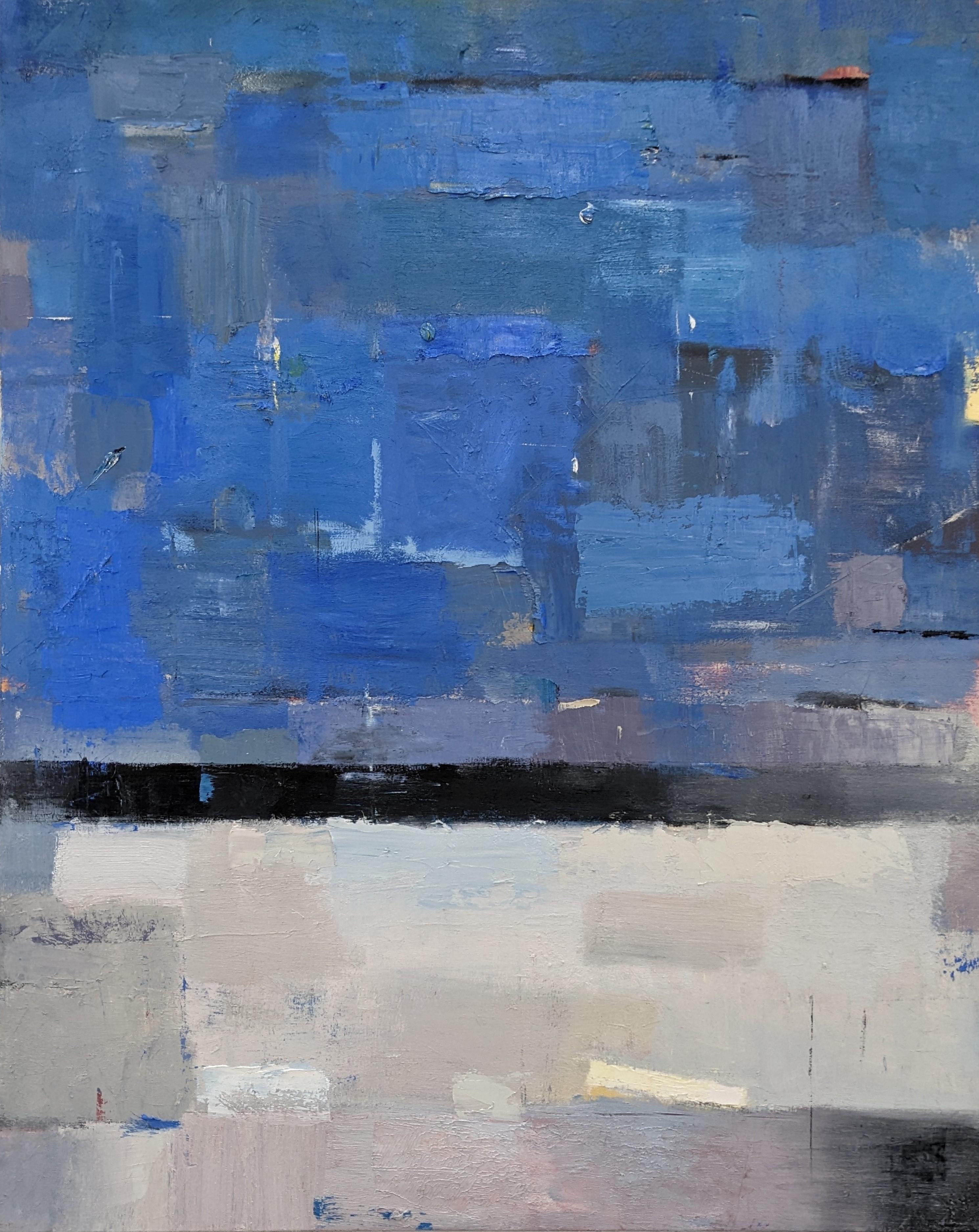 David Michael Slonim Abstract Painting - Blue Charm : Abstract work of art