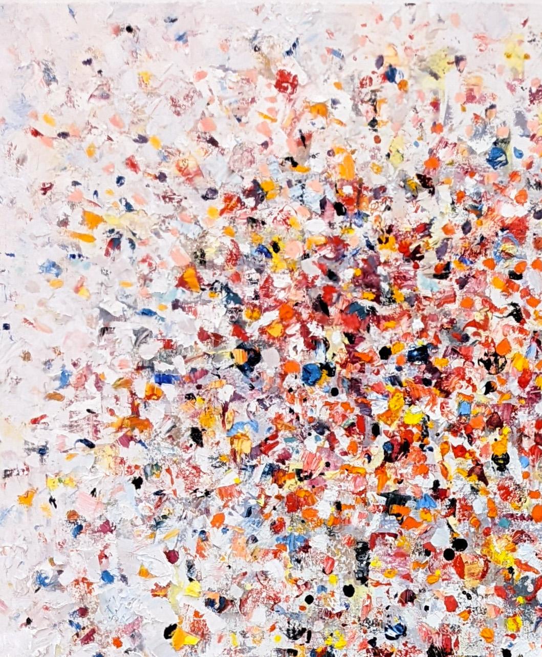 Red Bang : contemporary abstract artwork - Painting by David Michael Slonim