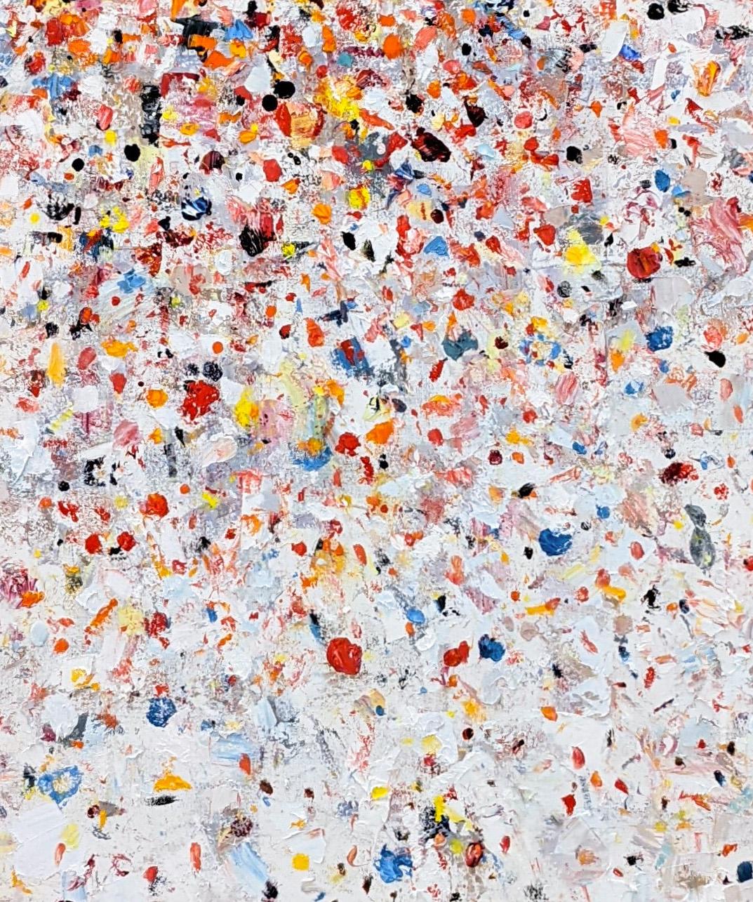 Red Bang : contemporary abstract artwork - Abstract Painting by David Michael Slonim