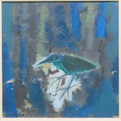 20thC Scottish Oil Painting by David Michie RSA "Green Heron Santa Barbara USA"