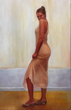 White Dress - Scout / oil on canvas