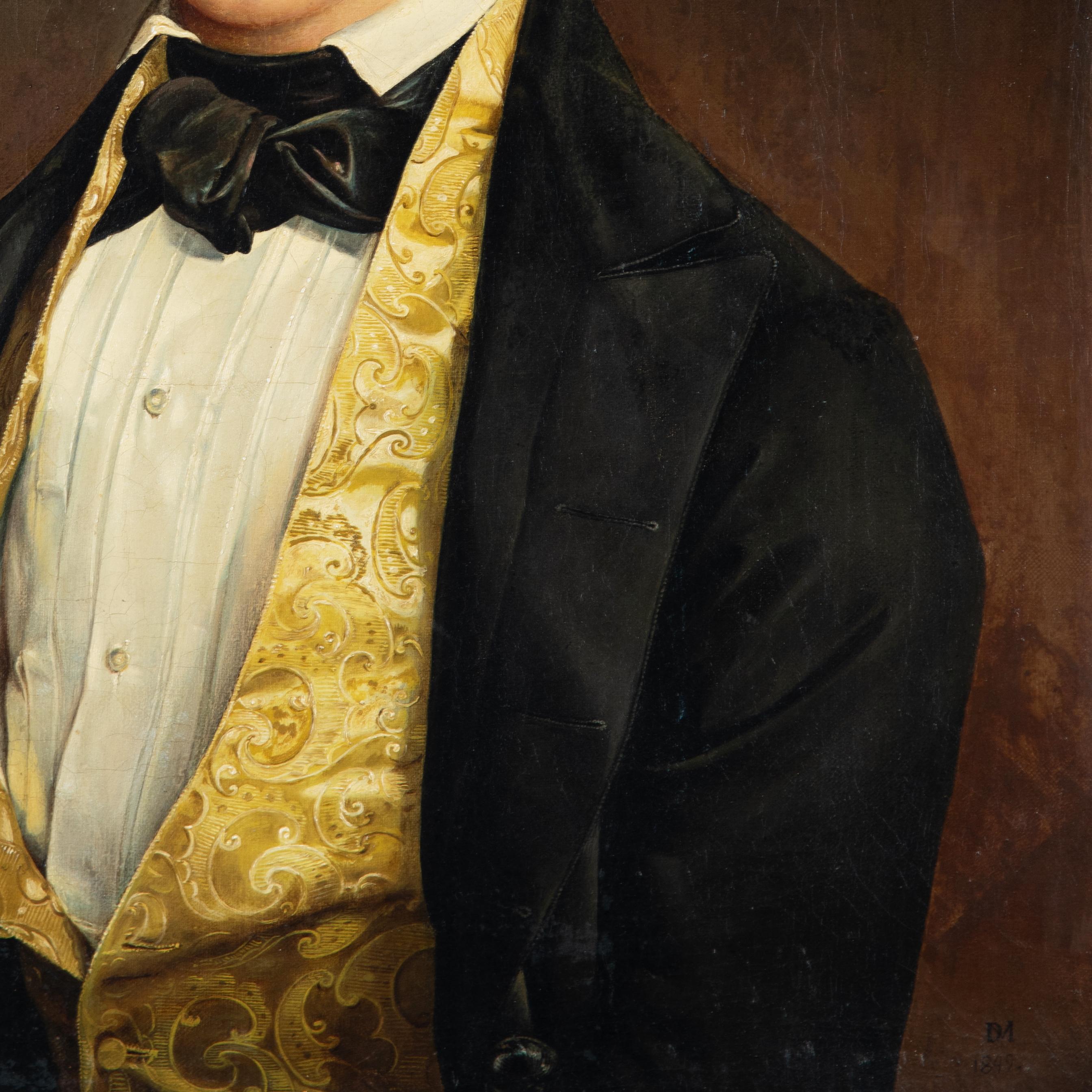 'Young Man in a Yellow Brocade Waistcoat', Paris, Munich, Danish Royal Academy For Sale 2