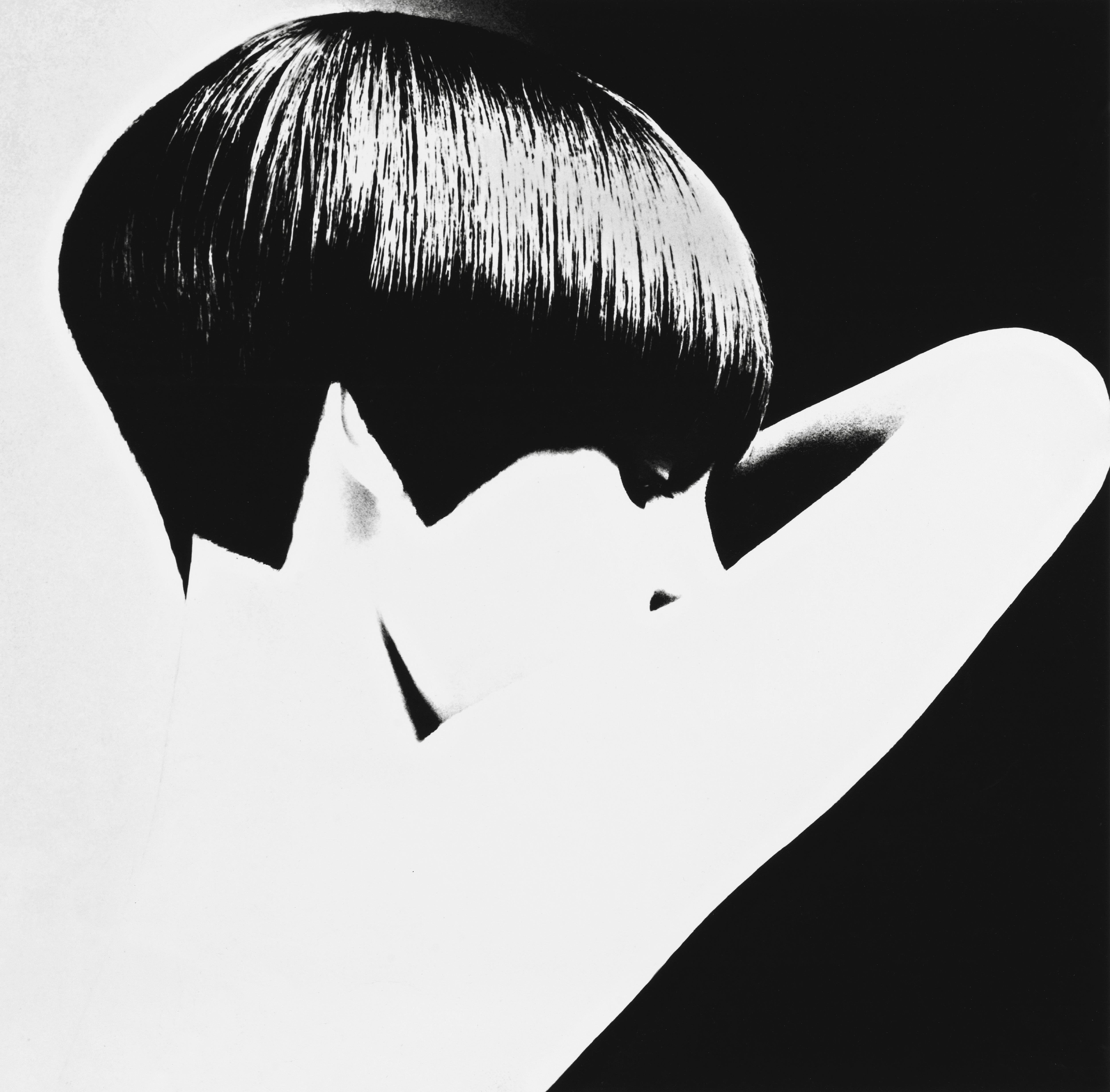 David Montgomery (photographer) Portrait Photograph - Grace Coddington, Vidal Sassoon, 1971