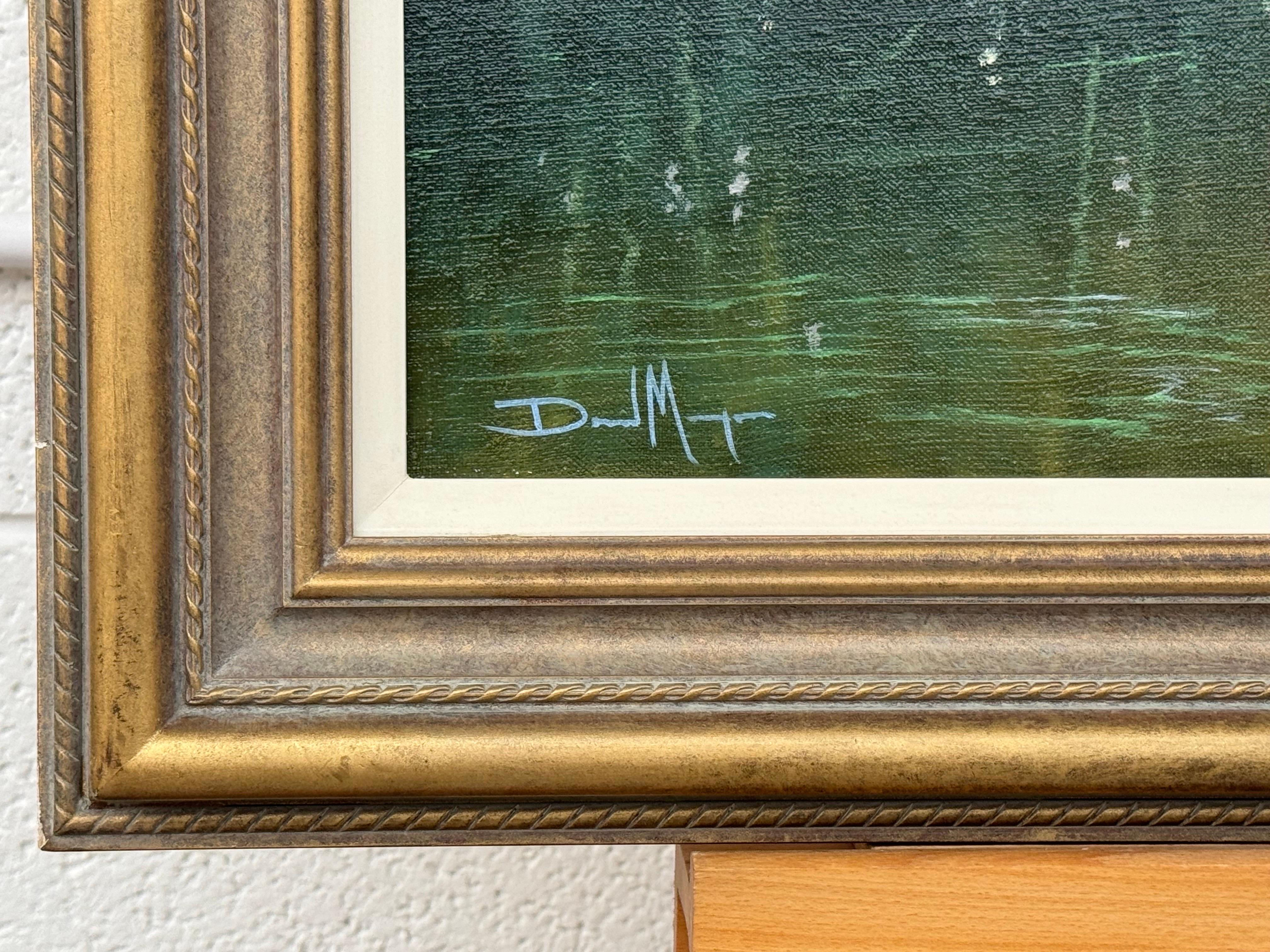Scène de paysage fluvial avec moutons dans la campagne anglaise par l'artiste contemporain britannique David Morgan (né en 1964).

L'œuvre d'art mesure 24 x 14 pouces
Le cadre mesure 30 x 20 pouces

Original signé, huile sur toile. Encadré dans une