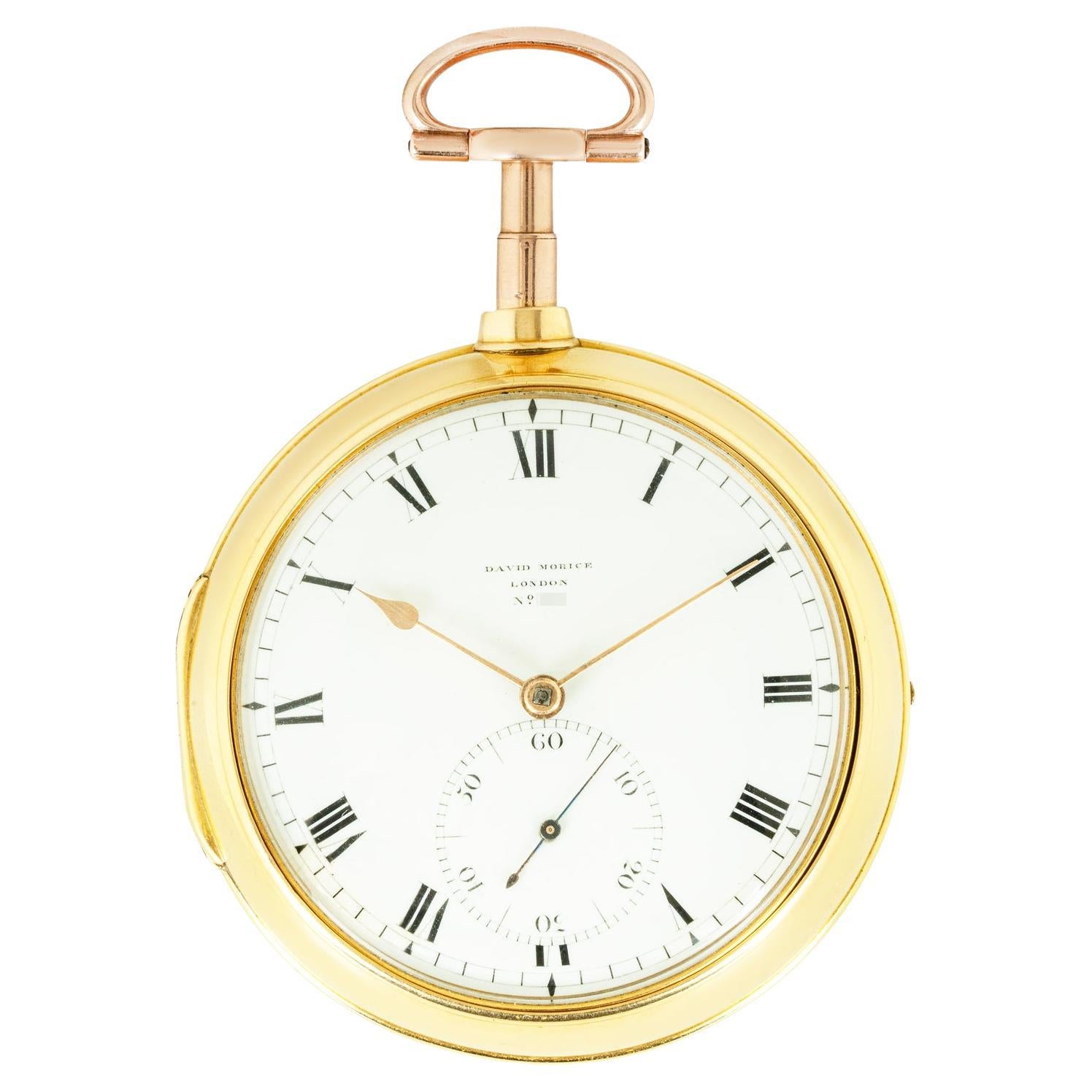 David Morice. A Rare Heavy Gold Pocket Chronometer C1805 For Sale