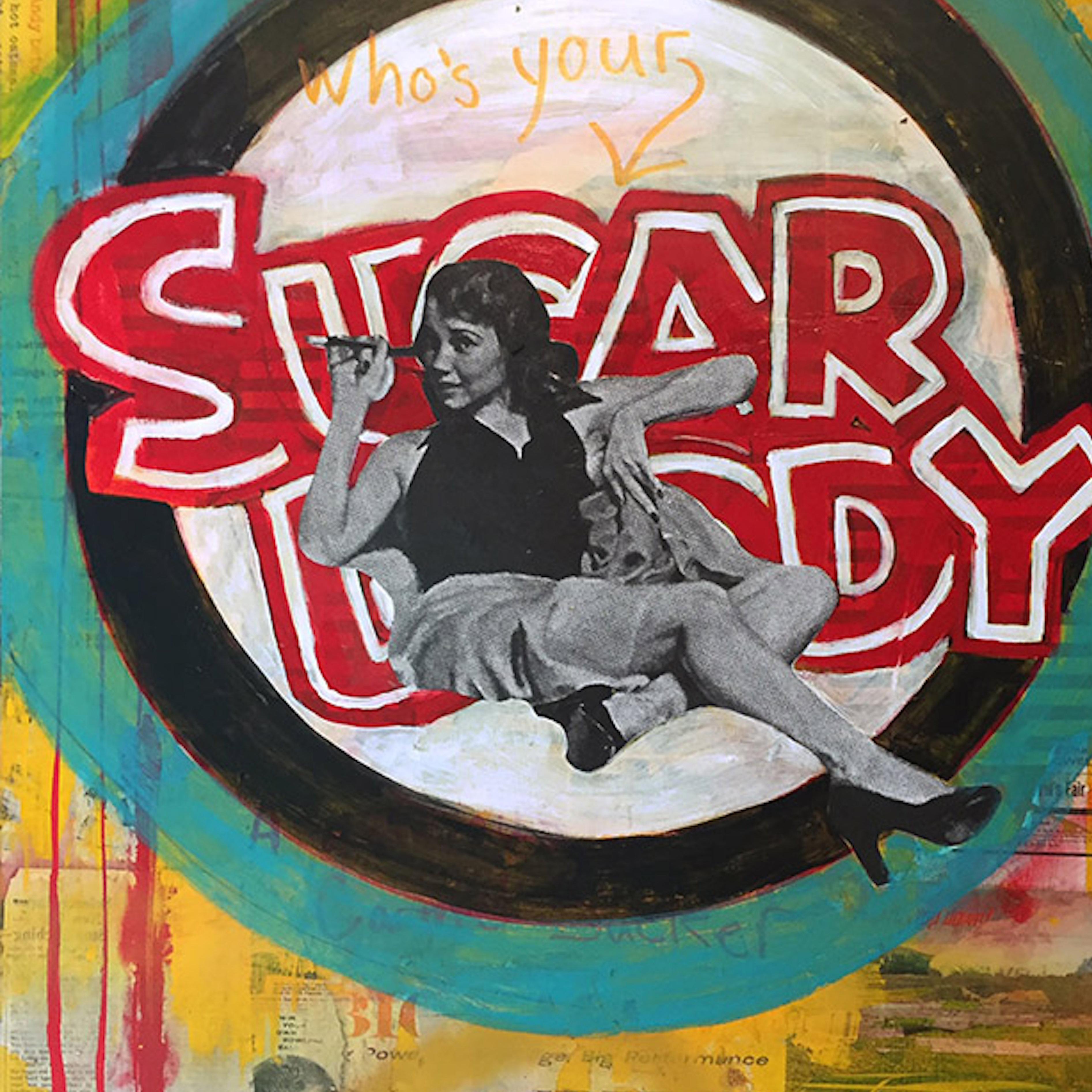 Who Your Daddy (Tu es monddy) - Pop Art Mixed Media Art par David Morico