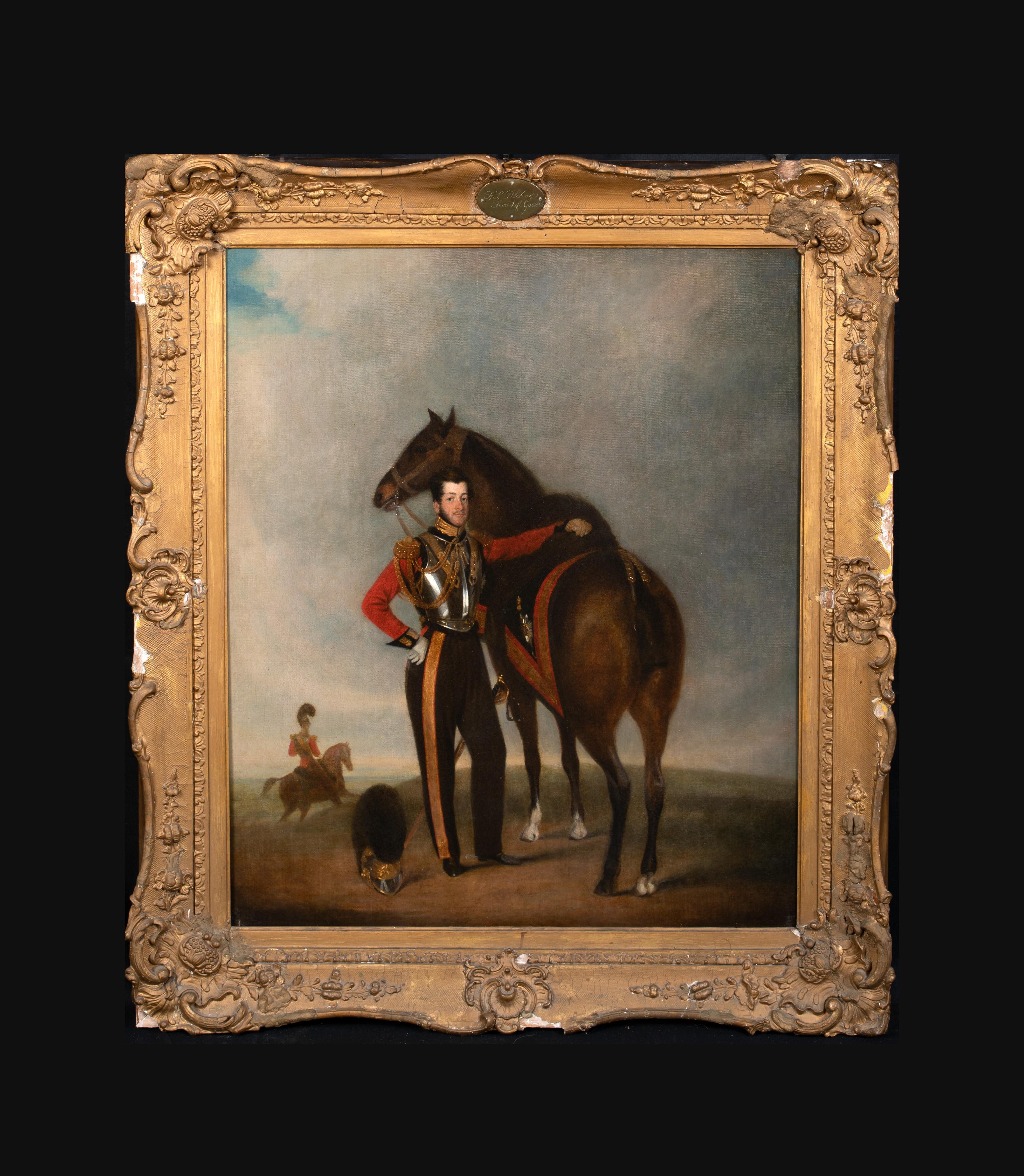 Ritratto del tenente Francis Scrimes Pilcher (1783-1838) 1° Reggimento Life Guards - Painting di David Morier