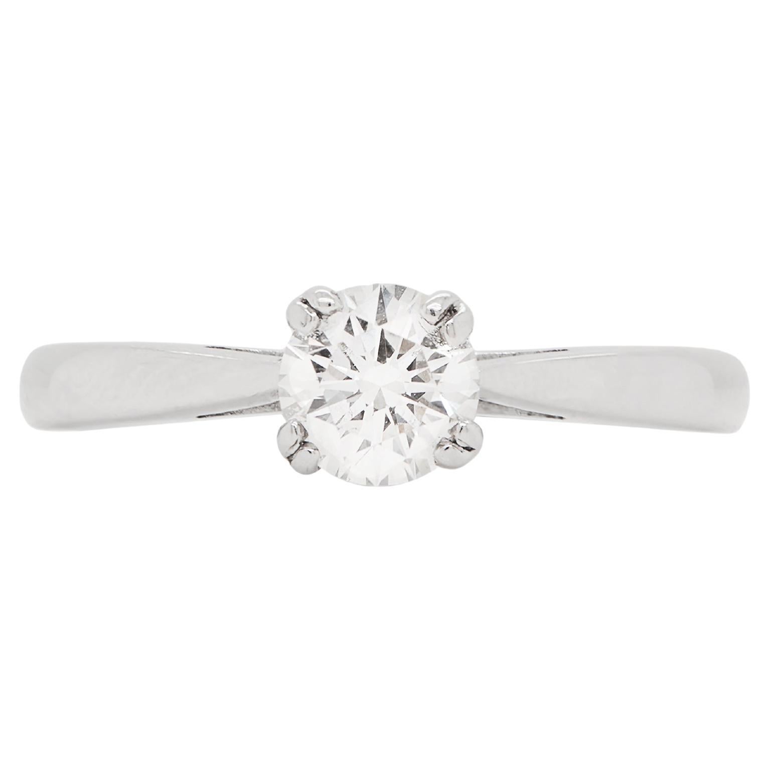 David Morris 0.57ct F VS1 Diamond Platinum Solitaire Engagement Ring