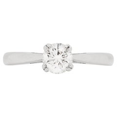 David Morris Anillo de compromiso solitario en platino con 0,57 ct F VS1 diamantes