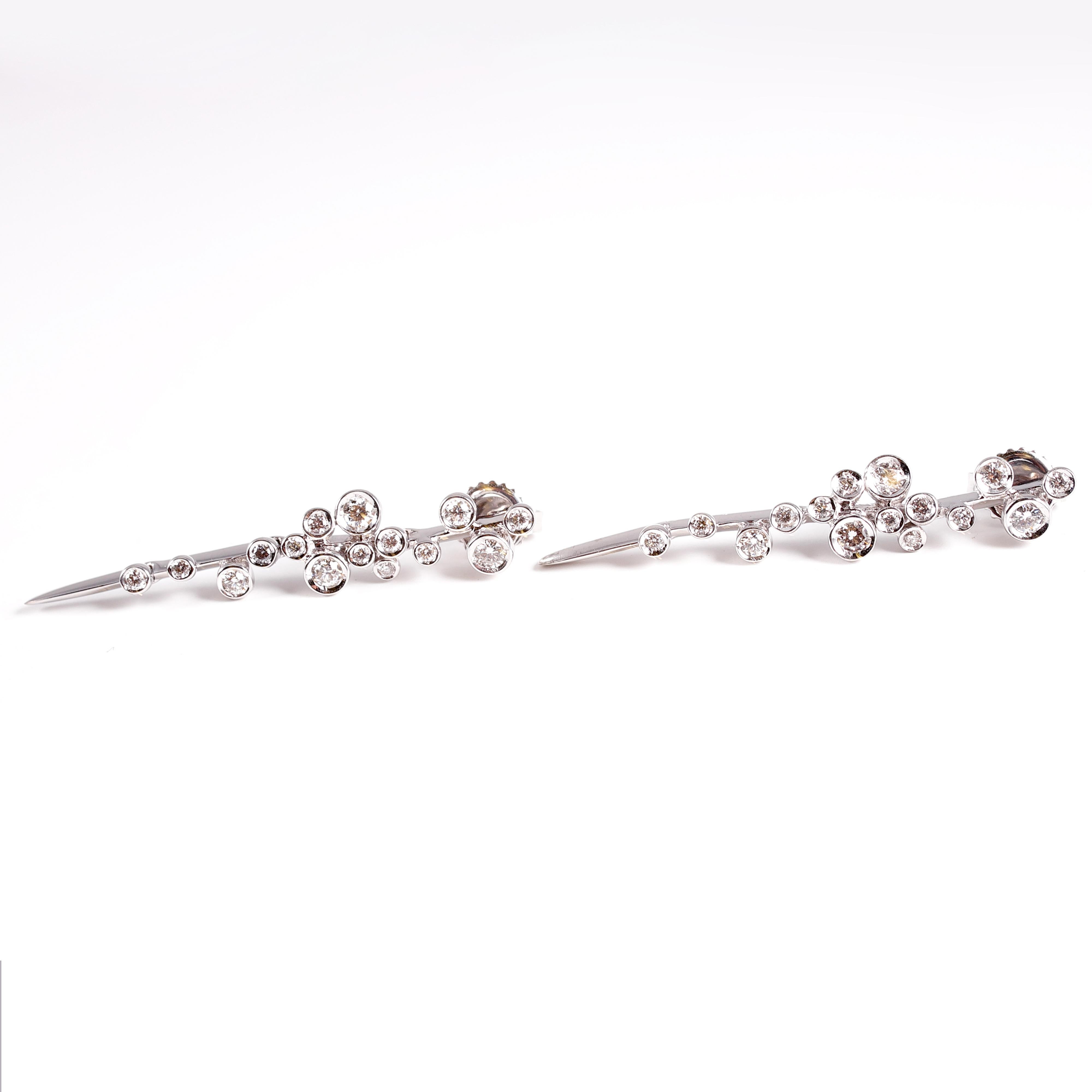 Women's or Men's David Morris 0.60 Carat Diamond Earrings from The Astral Collection