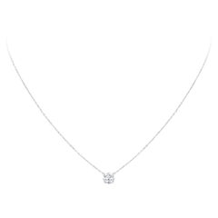 David Morris 18 ct White Gold 1.01 ct Round Brilliant Diamond Pendant Necklace