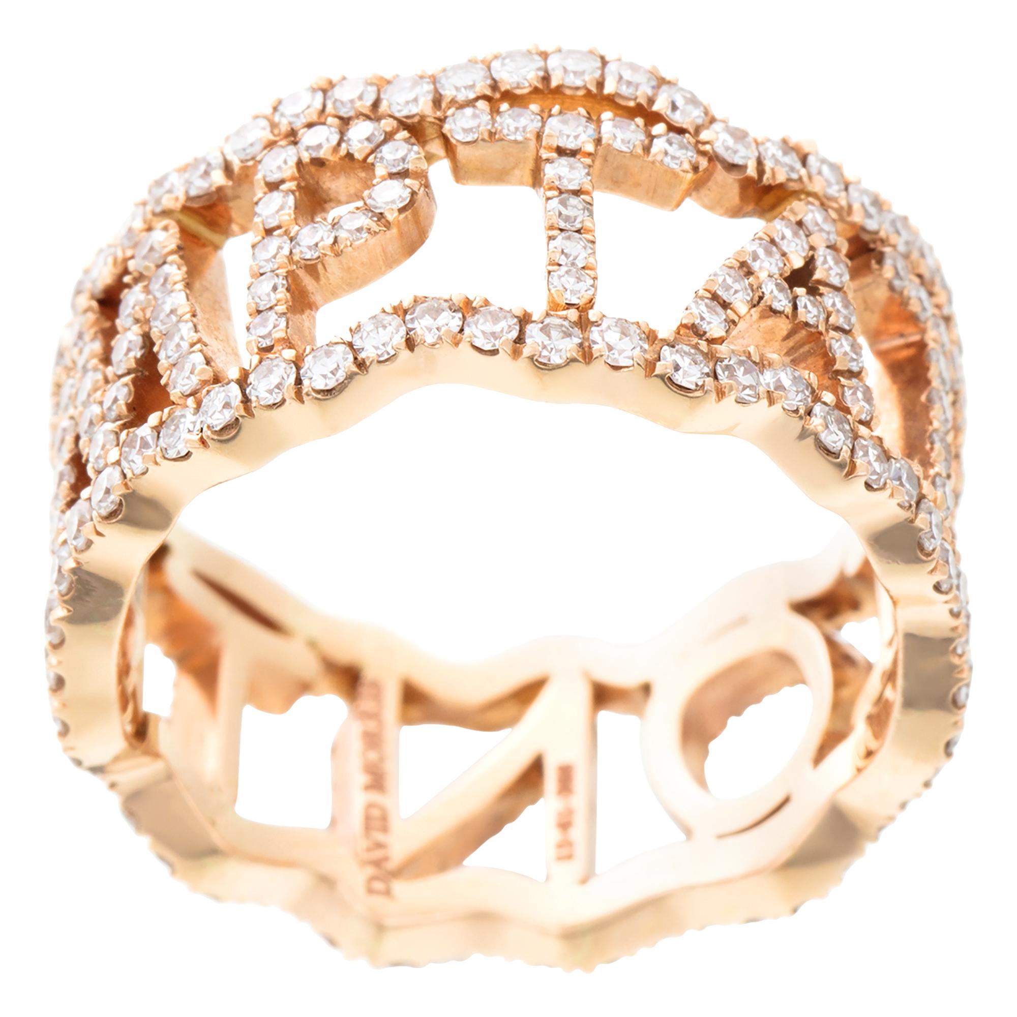 David Morris Ring „Temptation“ aus 18 Karat Roségold und Diamanten (Zeitgenössisch)