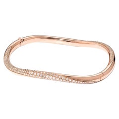 David Morris 18 Karat Roségold & Diamant Twist Armreif 1,73 Karat