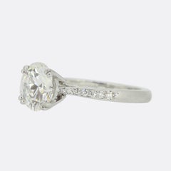 David Morris 2.01 Carat Brilliant Cut Diamond Solitaire Engagement Ring