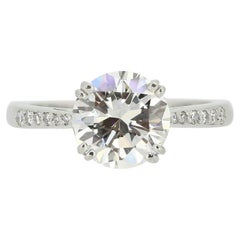 David Morris 2.01 Carat Brilliant Cut Diamond Solitaire Engagement Ring