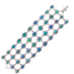 David Morris 37.52 Carat Opal 16.05 Carat Diamond Bracelet