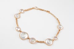 David Morris 78.00 Carat Crystal Quartz 2.46 Carat Diamond Necklace