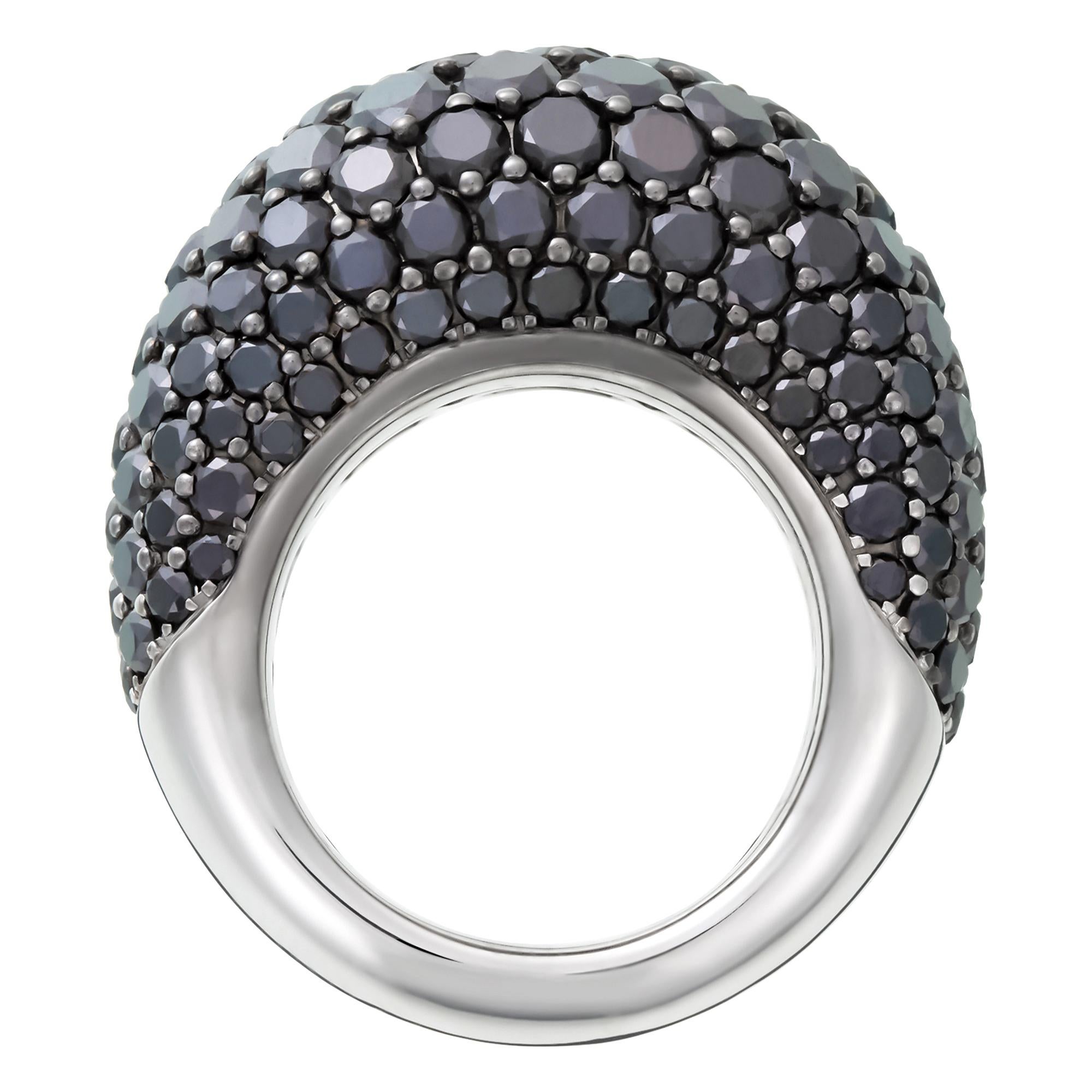 David Morris Black Diamond Pave Cocktail Ring In New Condition In London, GB