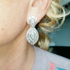 David Morris Diamond Earrings in White Gold