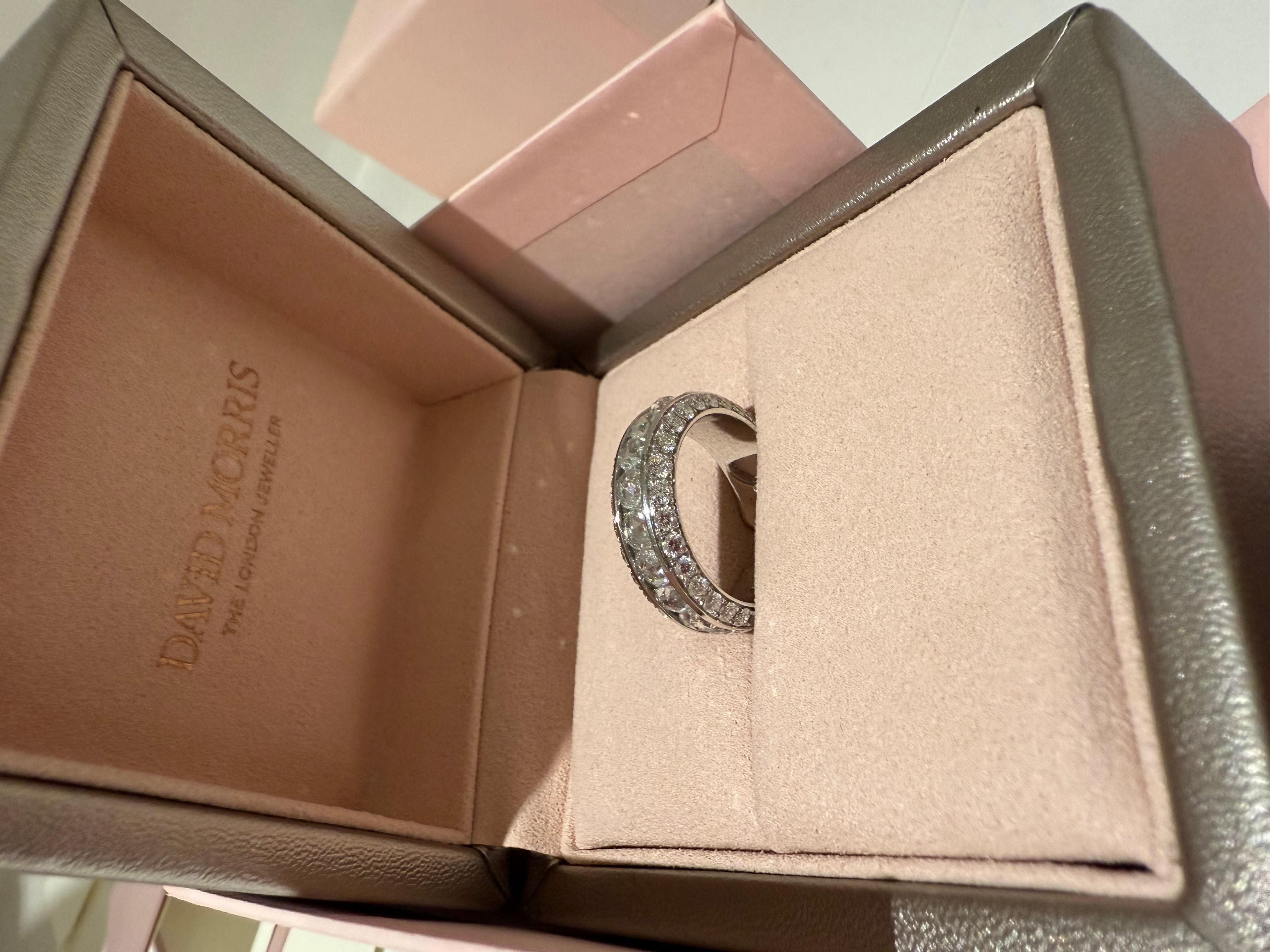Art Nouveau David Morris Diamond Rose Cut ring white gold For Sale