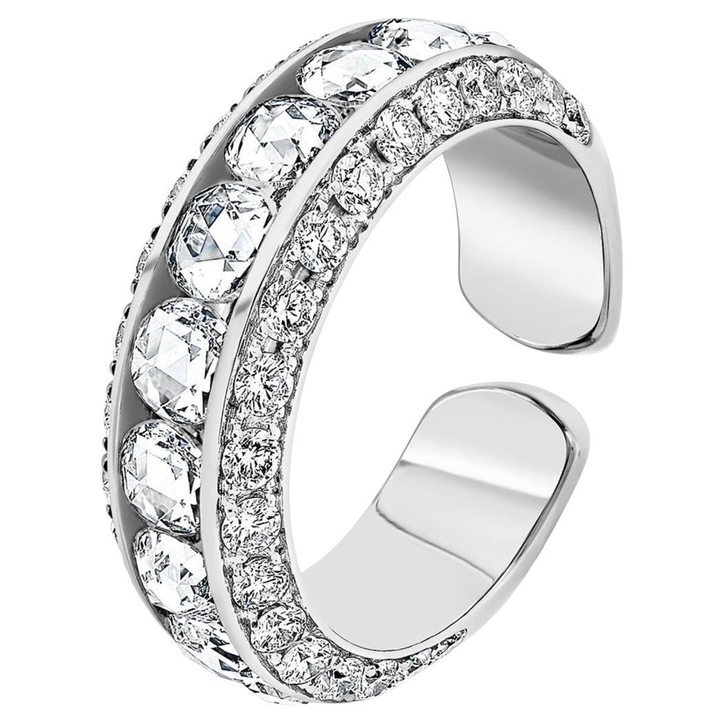 David Morris Diamond Rose Cut ring white gold
