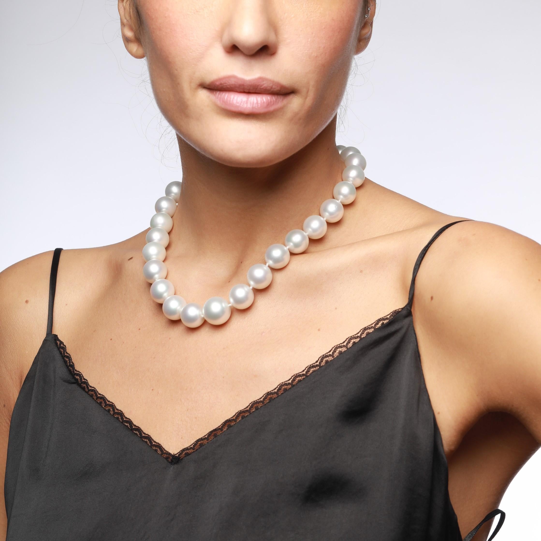 David Morris Goldperlenkette mit Diamantverschluss (Belle Époque)