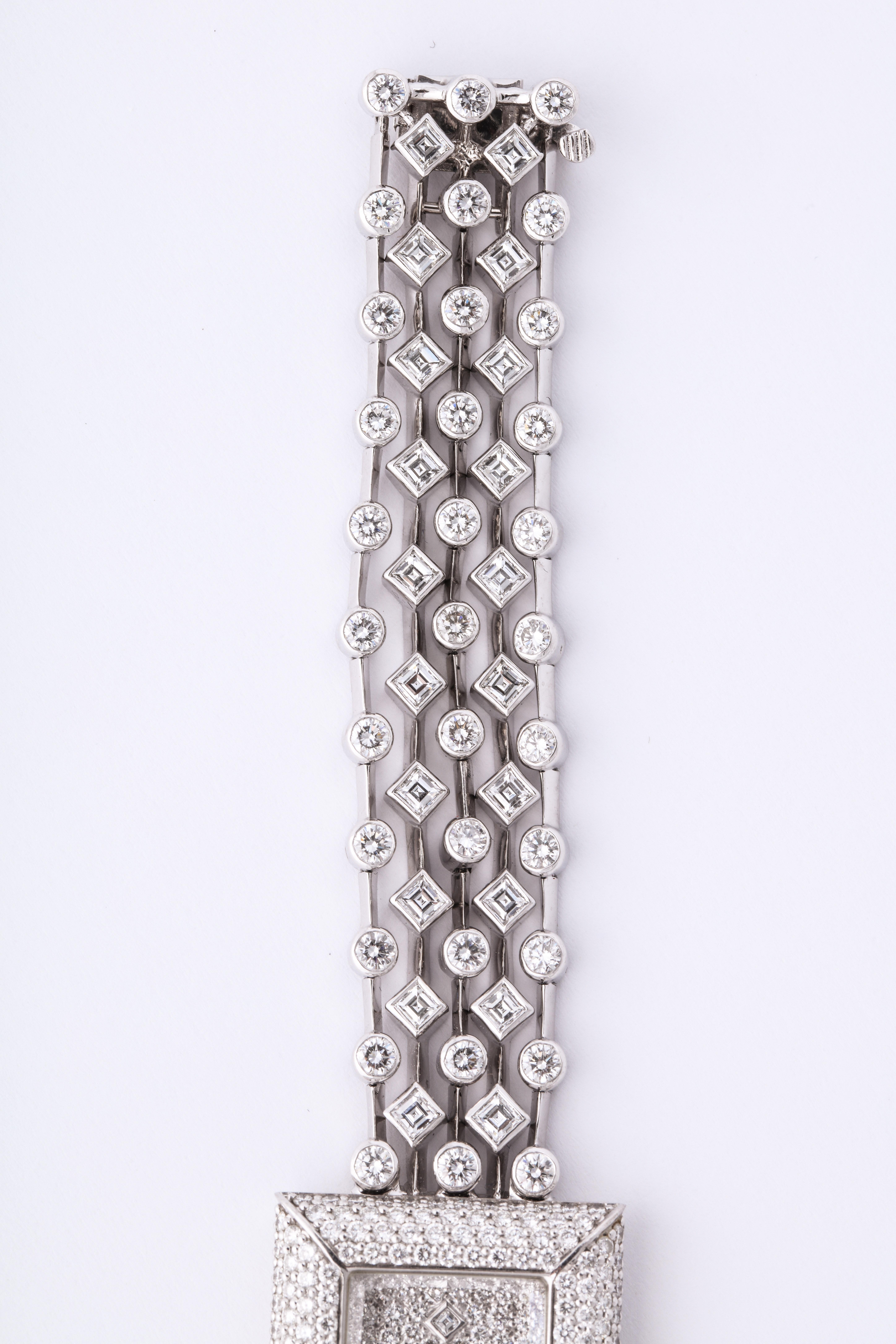 Women's or Men's David Morris Platinum Diamond Watch