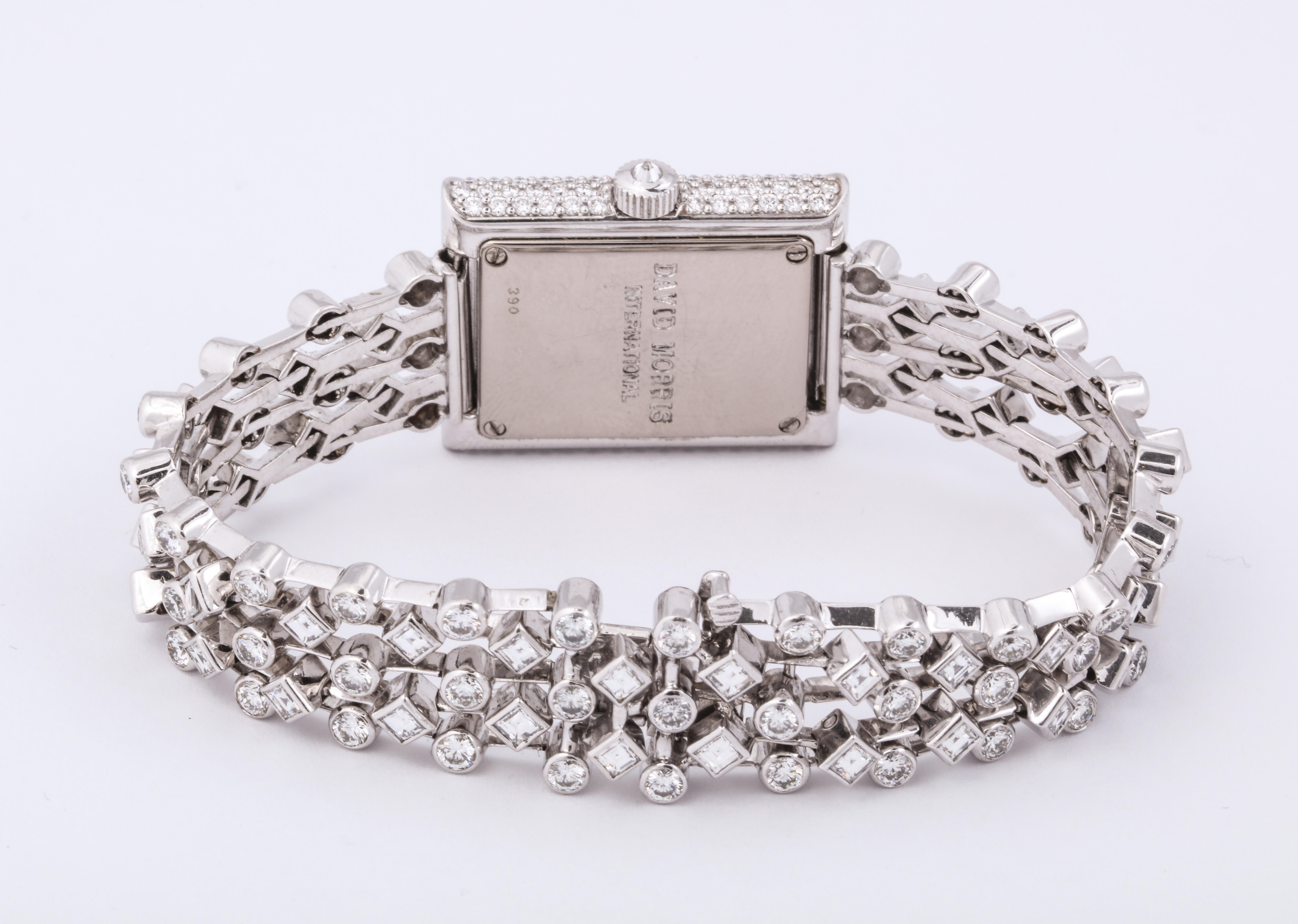 David Morris Platinum Diamond Watch 2