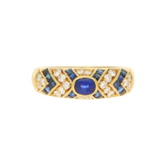David Morris Sapphire and Diamond Ring in 18 Carat Yellow Gold
