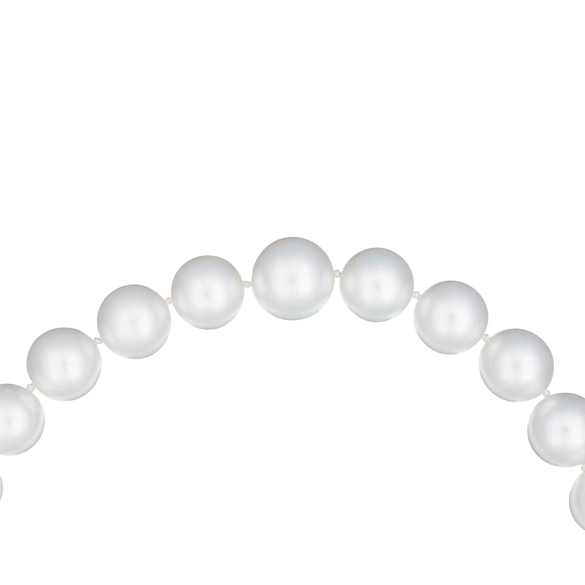 David Morris Collier de perles des mers du Sud et de diamants micro-sertis Neuf - En vente à London, GB
